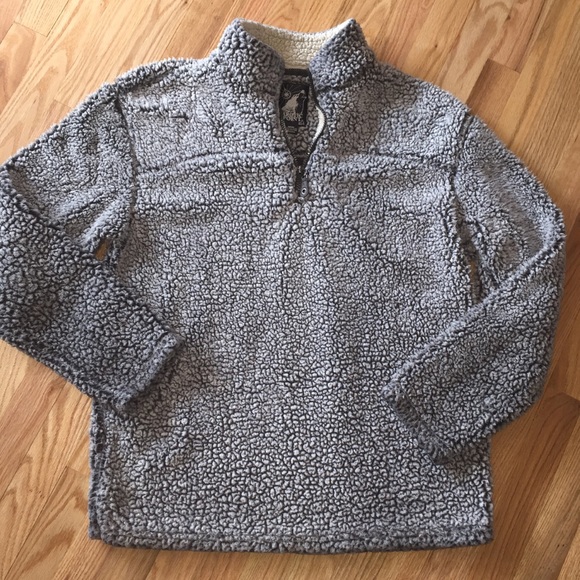 Sweaters - Fuzzy quarter zip pullover sweatshirt